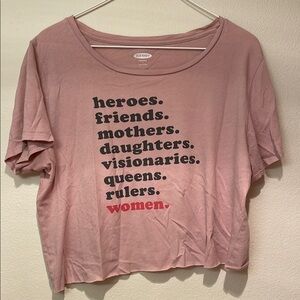 Old Navy Pink Graphic Women's Crop Top